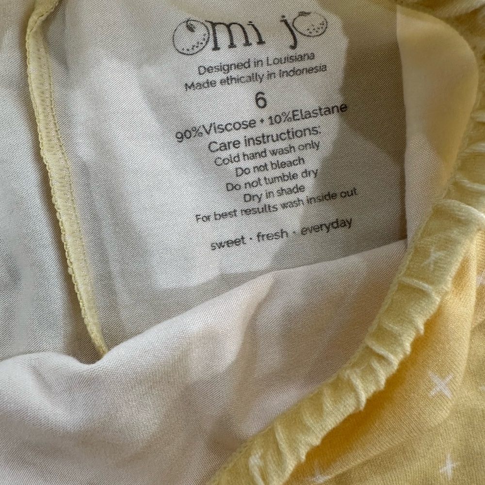 Yellow Sleeveless Ruffle Dress - Picture 6 of 6